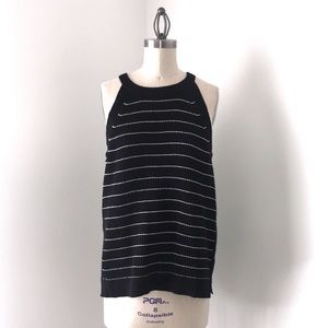 Black striped sweater tank